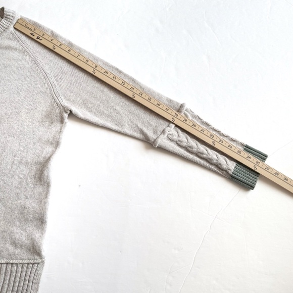 Zaket Plover Pullover Sweater Womens Large Gray Colorblock Minimalist Cable Knit - Picture 7 of 8